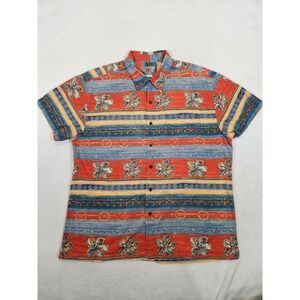 The Territory Ahead Men'S XXL Multicolor Southwestern Stripe Button  Shirt